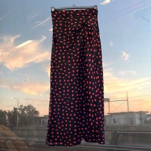 Princess Polly Spring Summer Floral Maxi Lightweight Zipper Slit Pencil Skirt